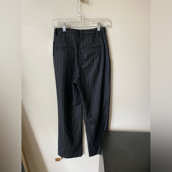 Reformation Black Pinstripe Trousers - Picture 3 of 13
